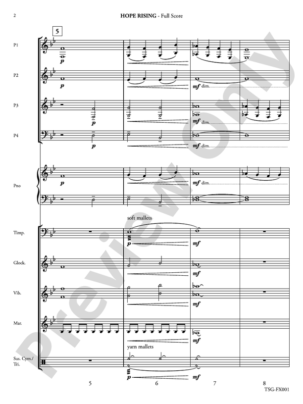 Hope Rising (Flexible Arrangement) - Concert Band Conductor Score & Parts (Digital Download)