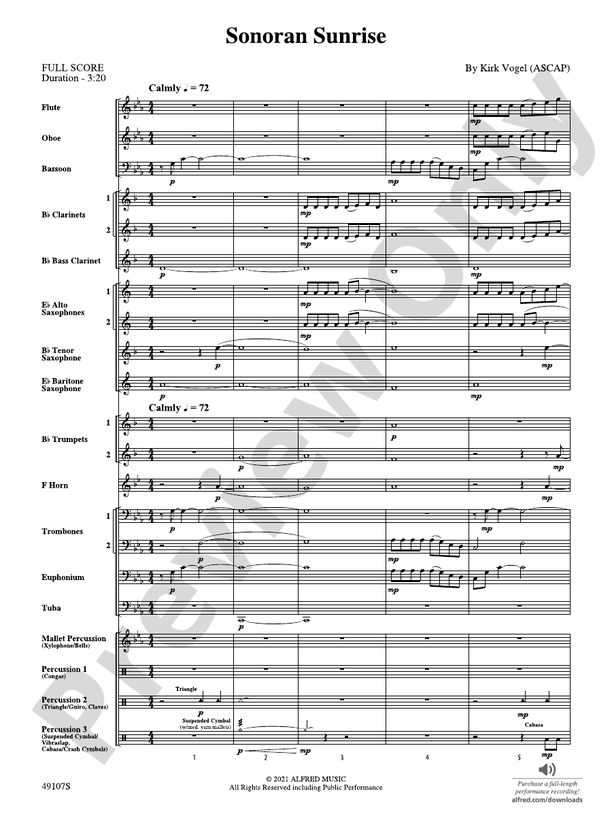 Sonoran Sunrise - Concert Band Conductor Score & Parts (Digital Download)