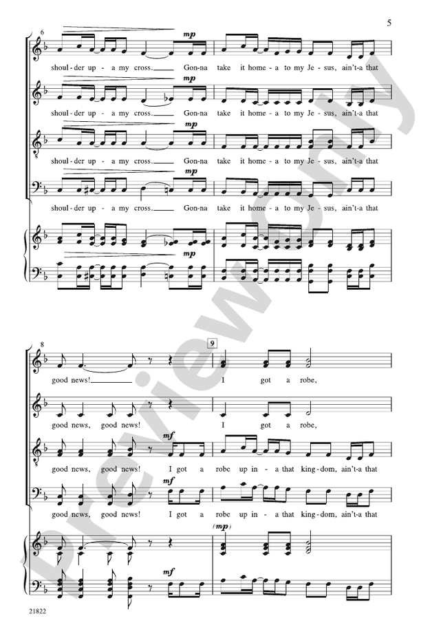 Ain't-a That Good News! - SATB divisi, a cappella Choral Octavo (Digital Download)