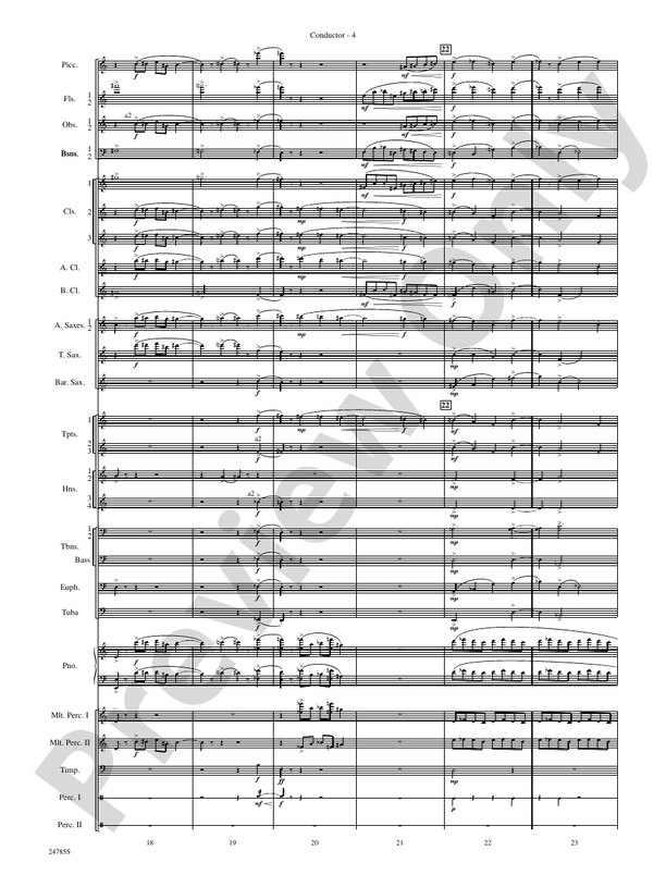Frolicking Winds (from Symphonic Dance) - Concert Band Conductor Score & Parts (Digital Download)