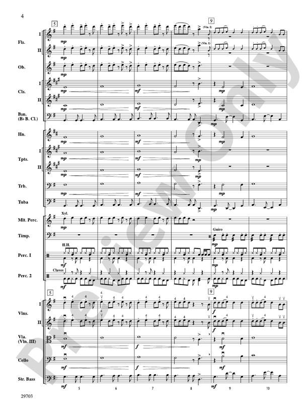 Fiesta Tropicale – Full Orchestra Conductor Score & Parts (Digital Download)