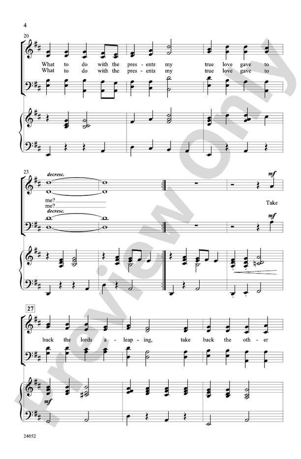 My True Love Gave to Me – SATB Choral Octavo (Digital Download)