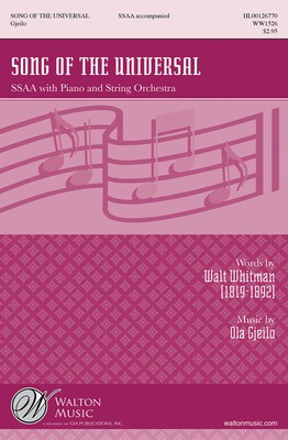Song of the Universal - Ola Gjeilo - Walton Music Score/Parts