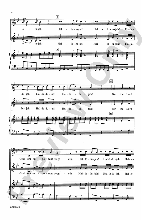 Hallelujah Chorus – 2-Part Choral Octavo (Digital Download)