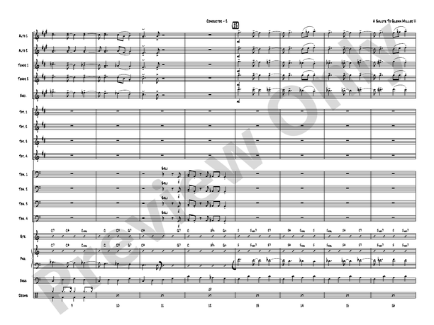 A Salute to Glenn Miller II - Jazz Ensemble Conductor Score & Parts (Digital Download)