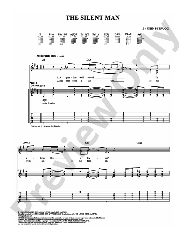The Silent Man - Guitar TAB (Digital Download)