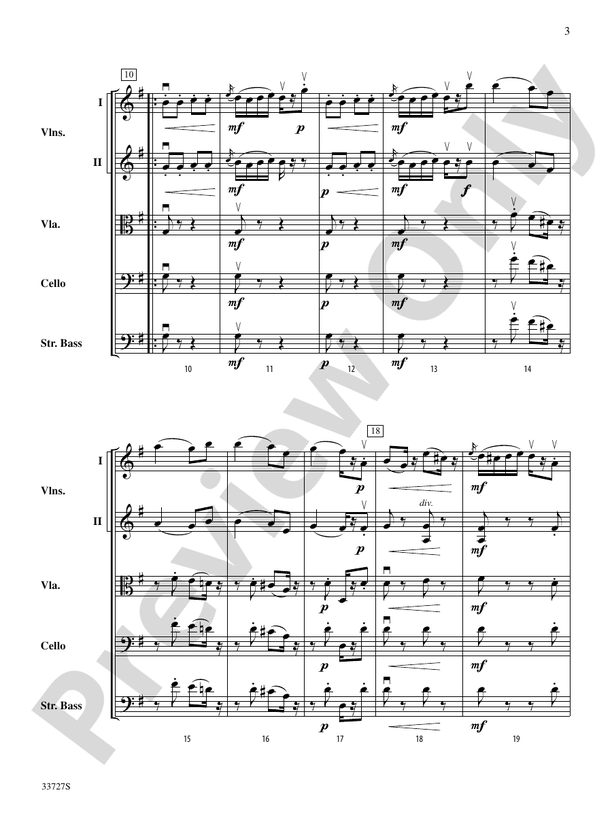 Allegretto (from Symphony No. 82 "The Bear") – String Orchestra Conductor Score & Parts (Digital Download)