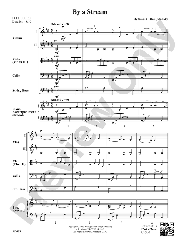 By a Stream - String Orchestra Conductor Score & Parts (Digital Download)