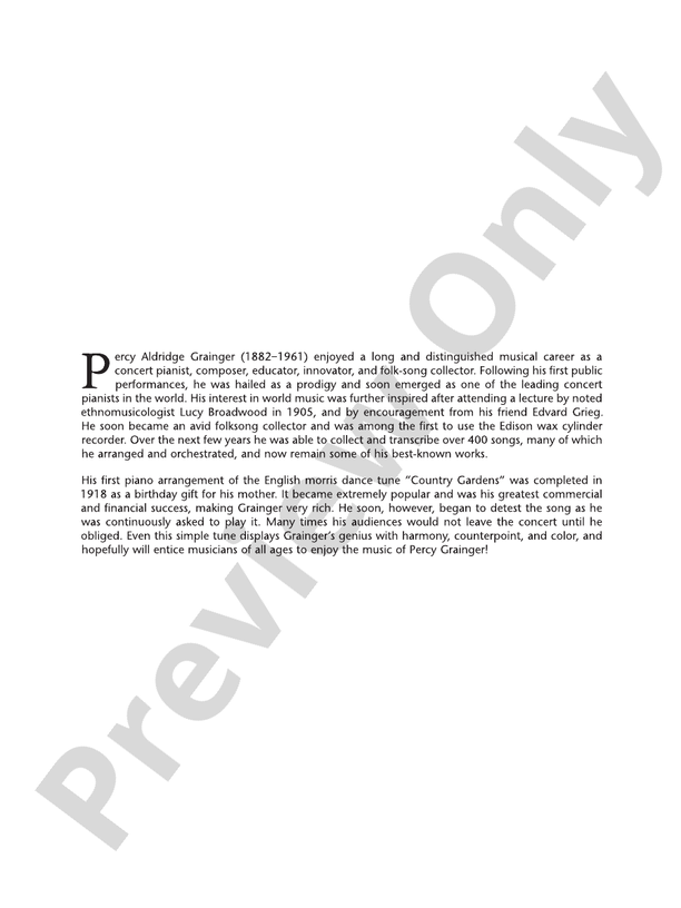 Country Gardens - Concert Band Conductor Score & Parts (Digital Download)
