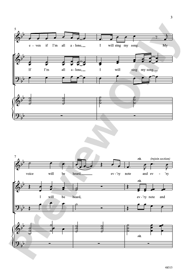 I Will Be Brave – 3-Part Mixed Choral Octavo (Digital Download)