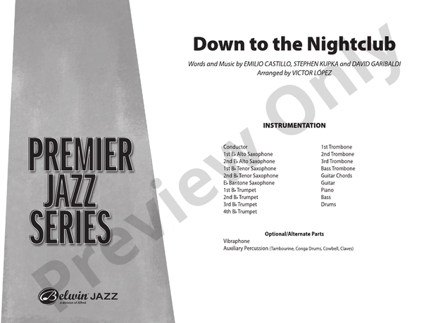 Down to the Nightclub - Jazz Ensemble Conductor Score & Parts (Digital Download)