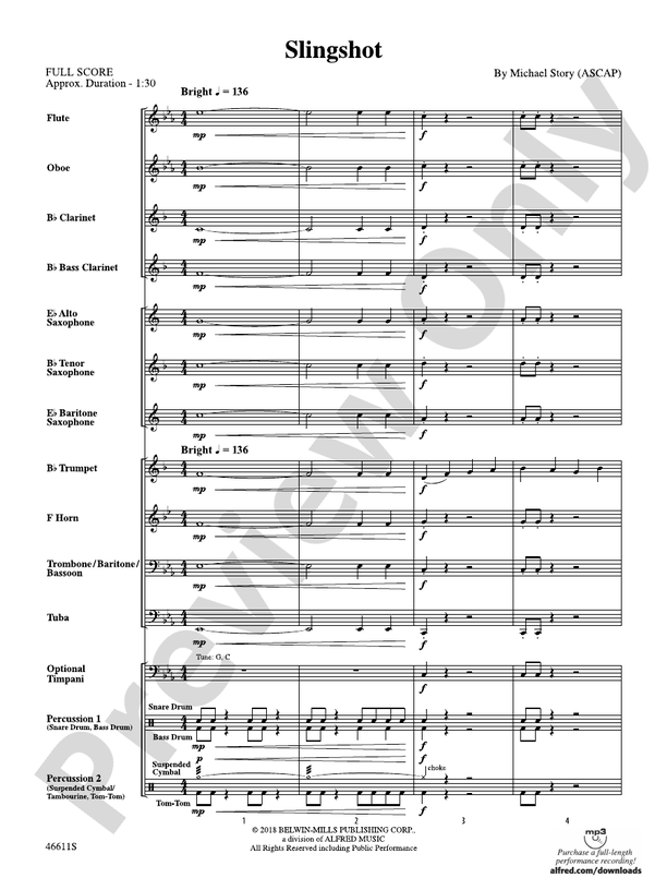 Slingshot - Concert Band Conductor Score & Parts (Digital Download)
