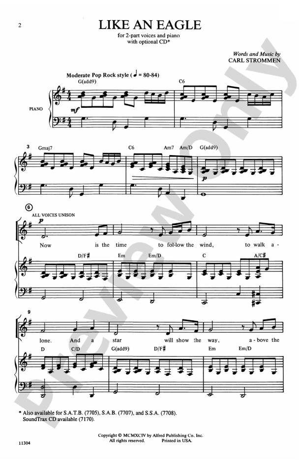 Like an Eagle – 2-Part Choral Octavo (Digital Download)