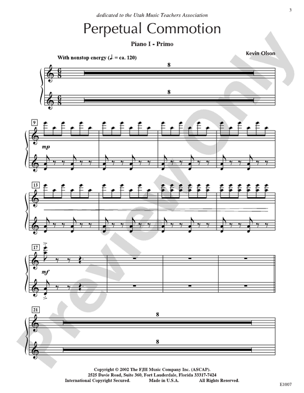 Perpetual Commotion - Piano (Digital Download)