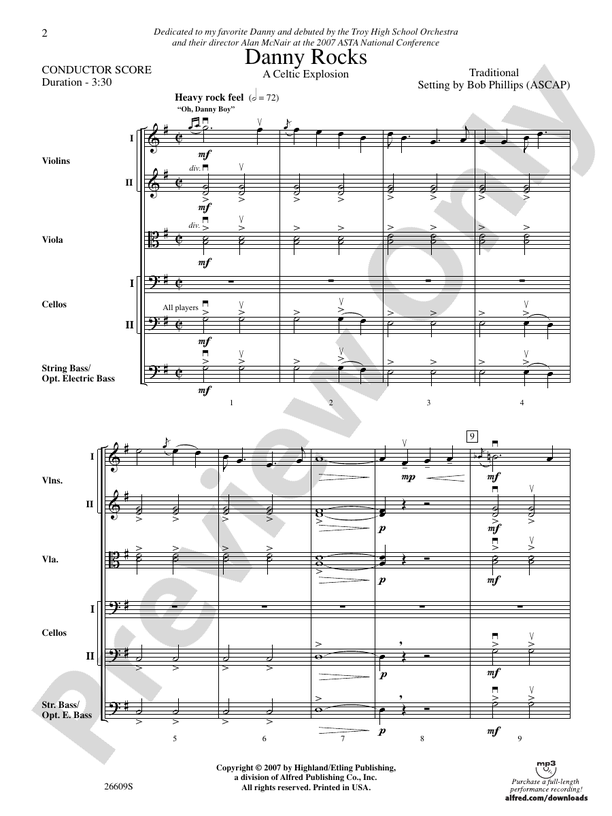 Danny Rocks – String Orchestra Conductor Score & Parts (Digital Download)