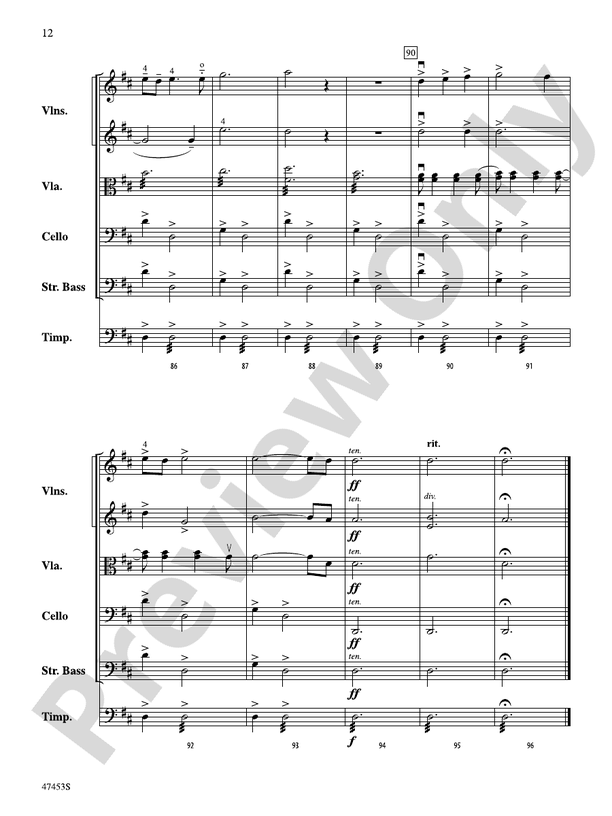 Symphony No. 2, Finale - String Orchestra Conductor Score & Parts (Digital Download)