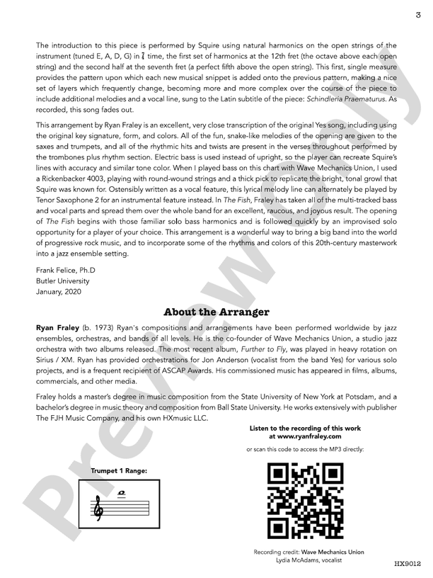 Long Distance Runaround – Jazz Ensemble Conductor Score & Parts (Digital Download)