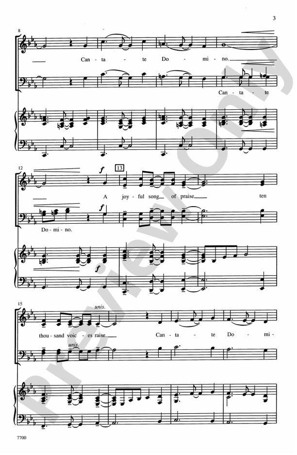 Cantate Domino - Arr. Jay Althouse – SATB Choral Octavo (Digital Download)