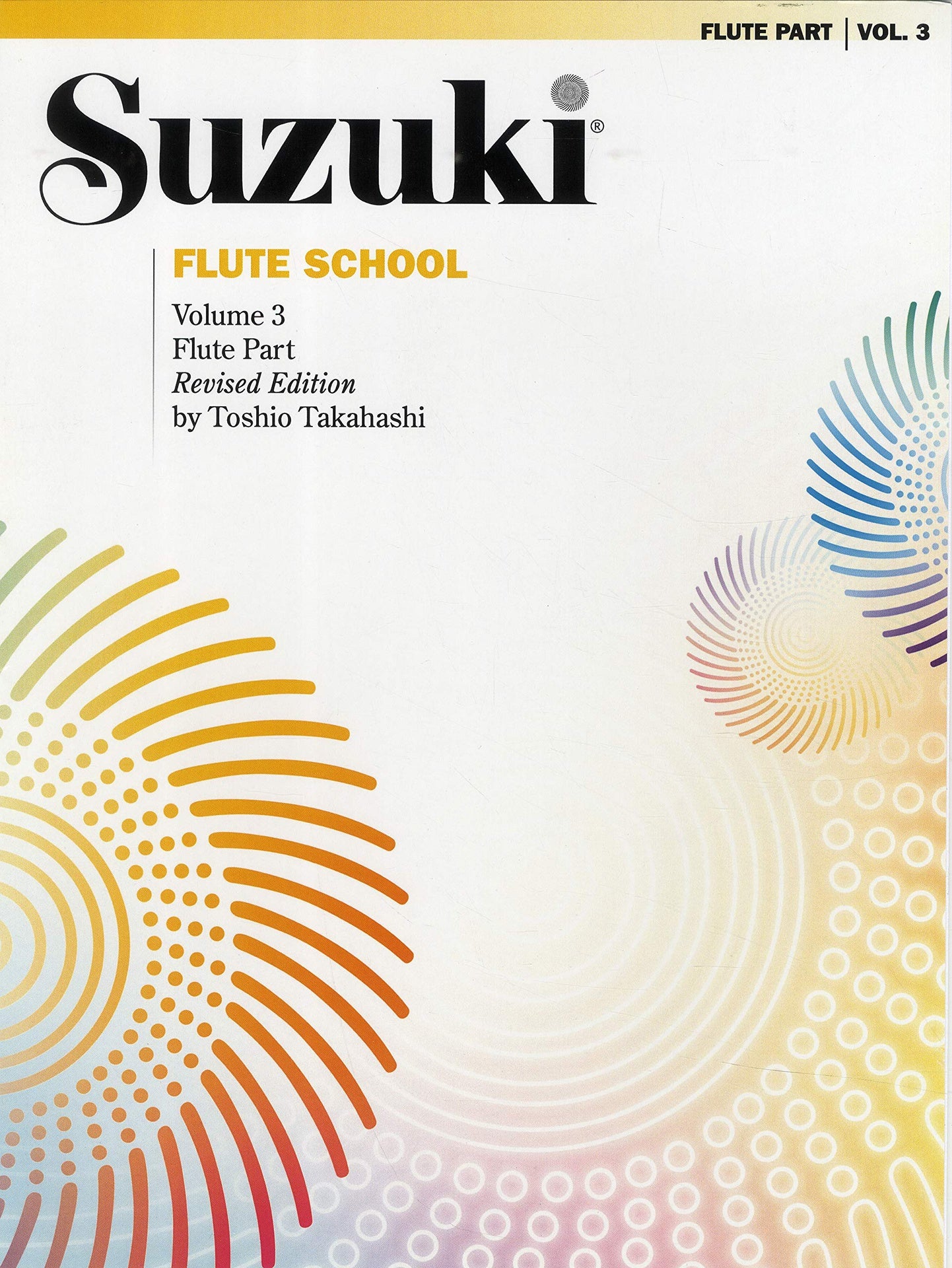 Suzuki Flute School Book/Volume 3 - Flute Book Only, No CD International Edition Summy Birchard 0169S