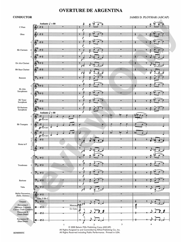 Overture de Argentina - Concert Band Conductor Score & Parts (Digital Download)