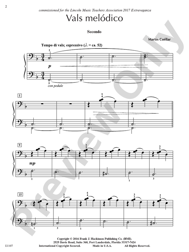 Vals melodico - Piano (Digital Download)