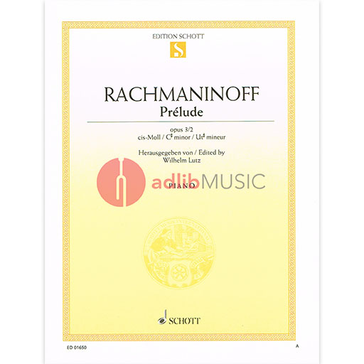 Rachmaninoff - Prelude C#Min Op3/2 - Piano Schott ED01650