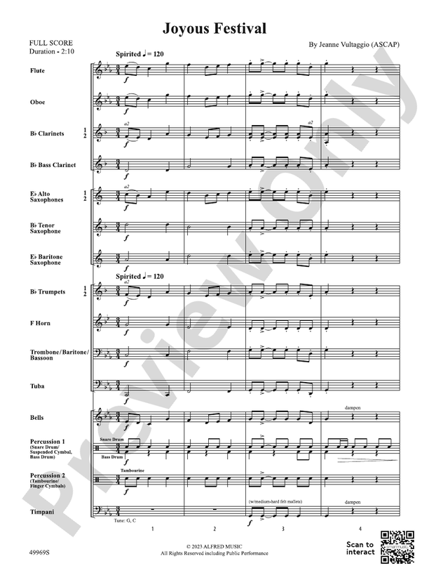 Joyous Festival – Concert Band Conductor Score & Parts (Digital Download)