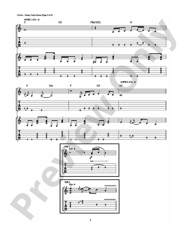 Sunny Came Home - Guitar TAB (Digital Download)