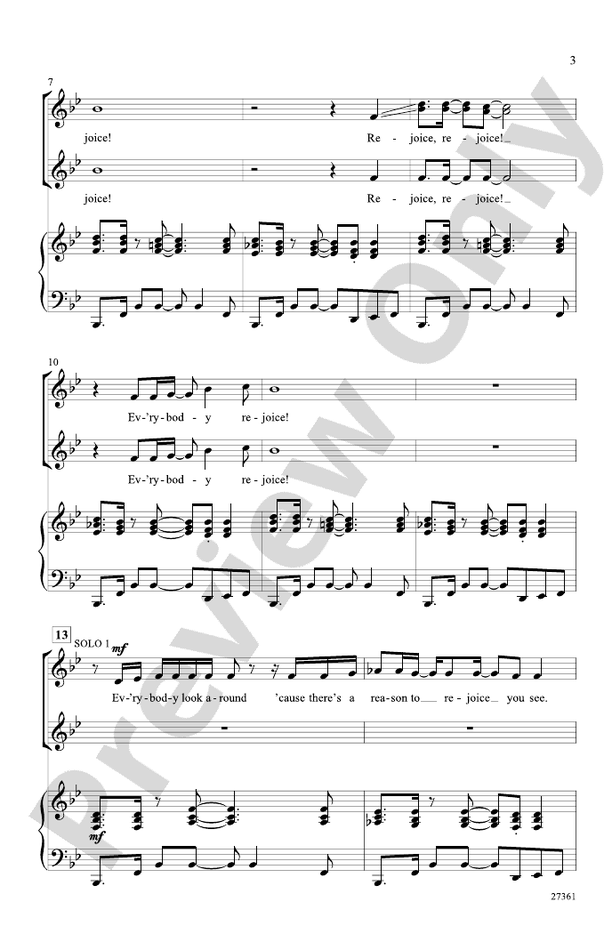 Everybody Rejoice (from The Wiz) – SSA Choral Octavo (Digital Download)