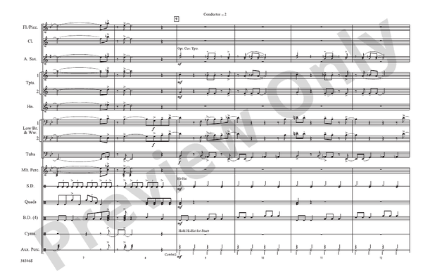 Can't Get Enough (Of Your Love) – Marching Band Conductor Score & Parts (Digital Download)