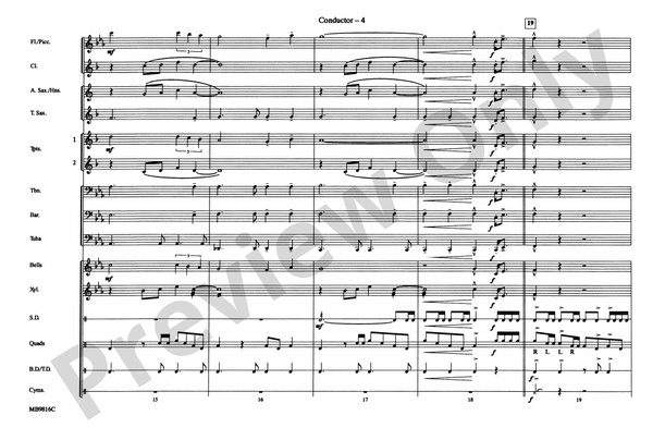 Gonna Fly Now (Theme from Rocky), Arr. Mike Story – Marching Band Conductor Score & Parts (Digital Download)