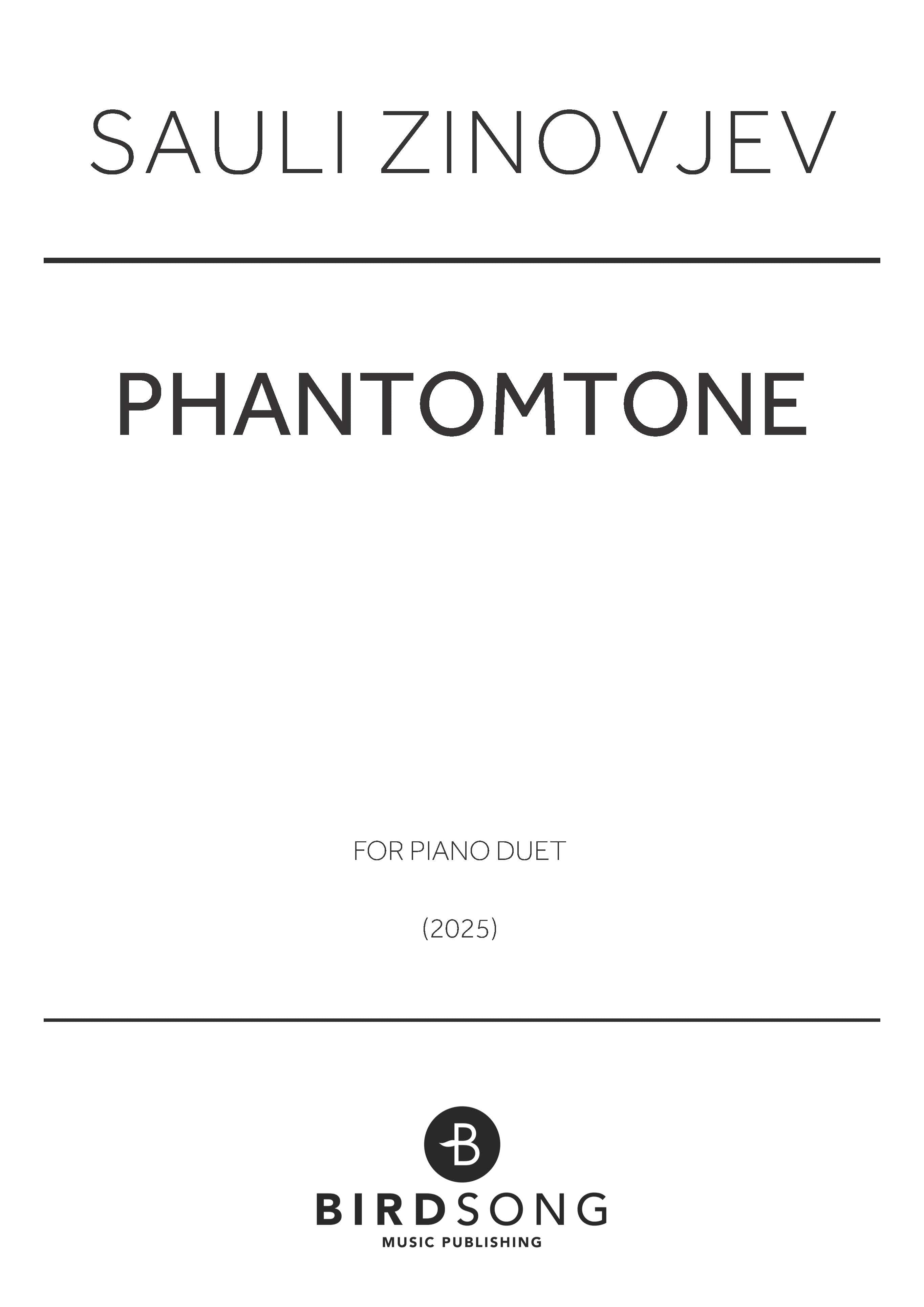 phantomtone - Piano Duet - 1 Piano, 4 Hands (Digital Download)