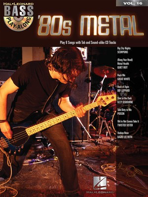 80s Metal - Bass Play-Along Volume 16 - Bass Guitar Hal Leonard Bass TAB with Lyrics & Chords /CD