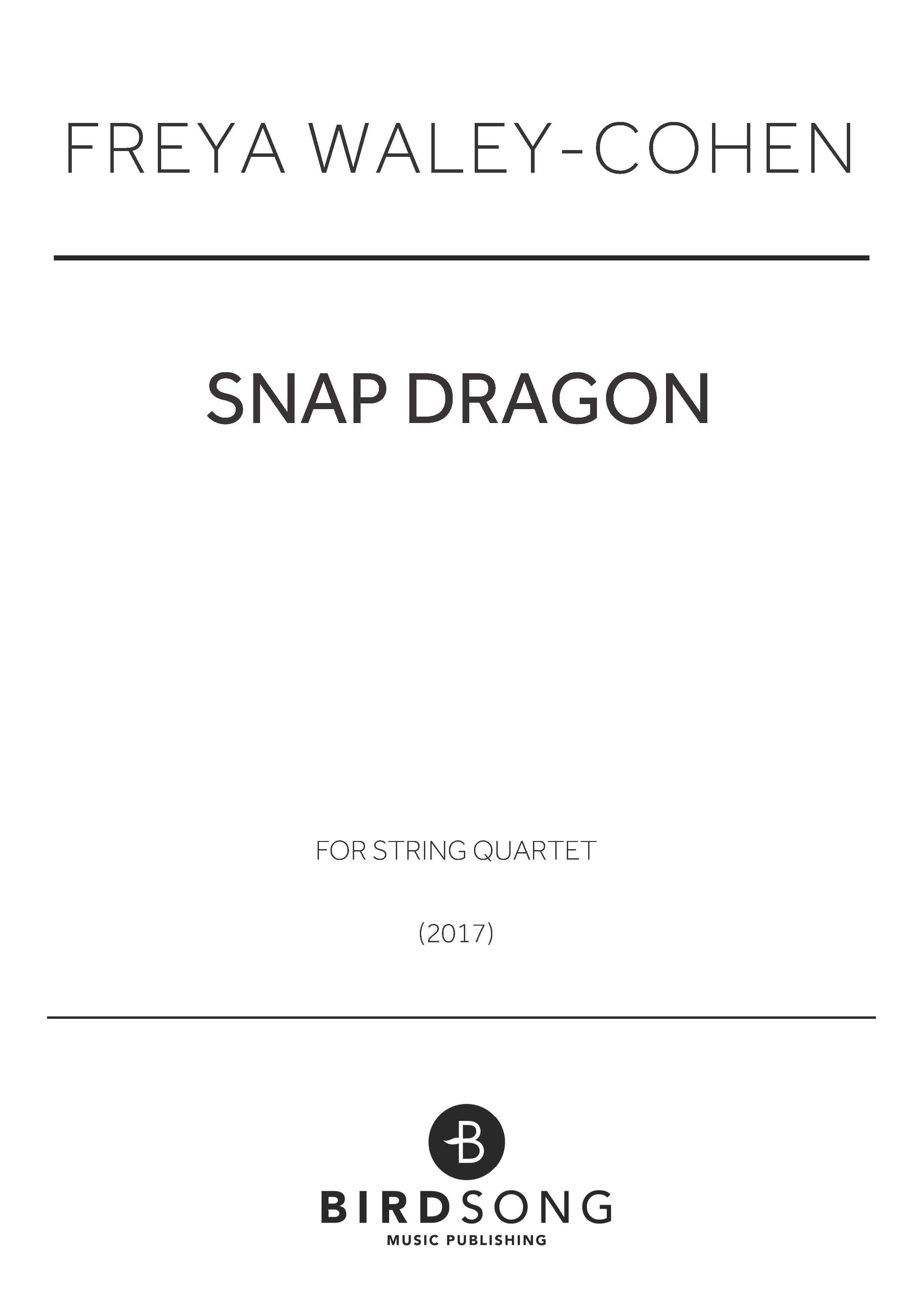 Snap Dragon - String Quartet (Digital Download)