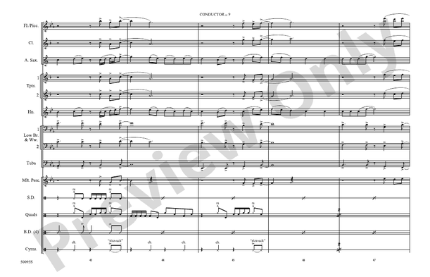 2 Be Loved – Marching Band Conductor Score & Parts (Digital Download)