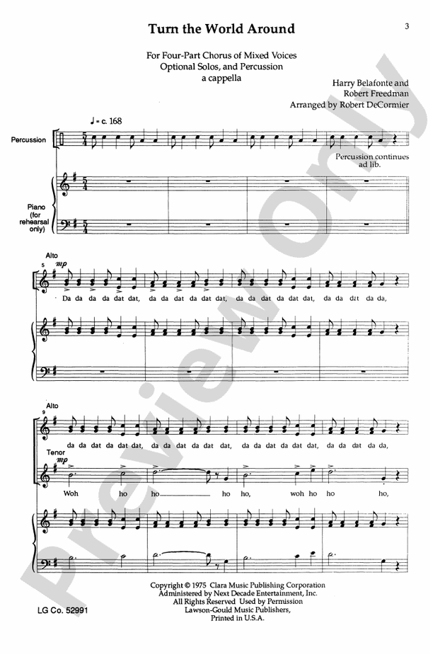Turn the World Around - SATB Choral Octavo (Digital Download)