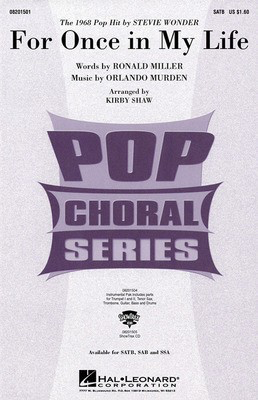 For Once in My Life - Orlando Murden|Ronald Miller - Kirby Shaw Hal Leonard ShowTrax CD CD