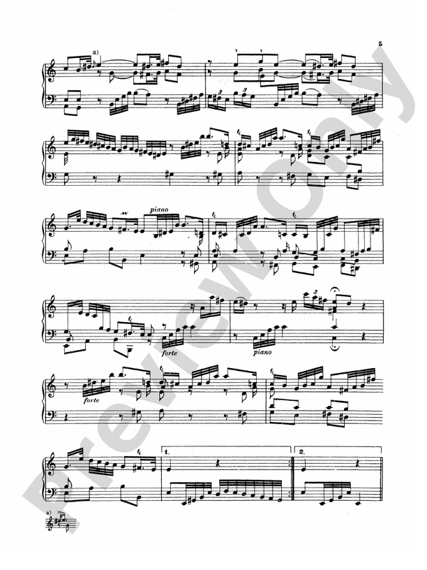 Bach - The Wurttenburg Sonatas (Volume I, Nos. 1-3) - Piano Solo (Digital Download)