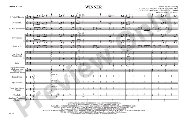 Winner – Marching Band Conductor Score & Parts (Digital Download)