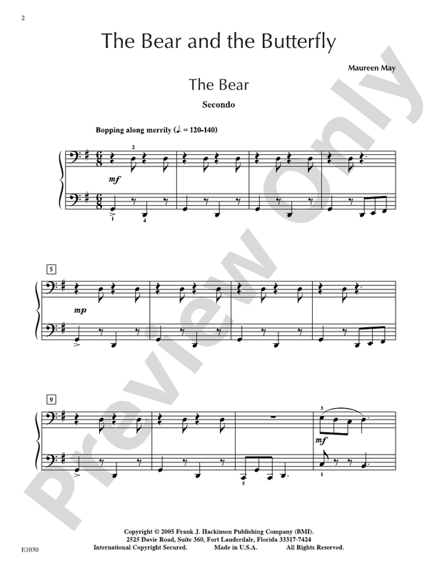 The Bear and the Butterfly - Piano (Digital Download)