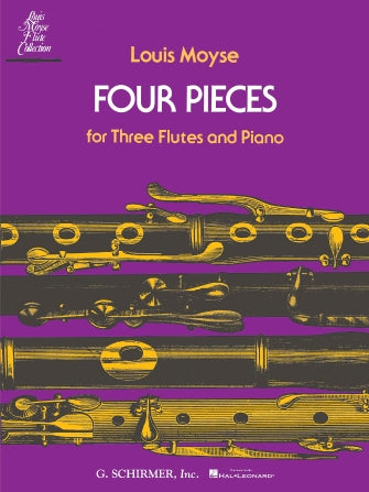 Moyse - 4 Pieces - 3 Flutes/Piano Accompaniment Schirmer 50331280