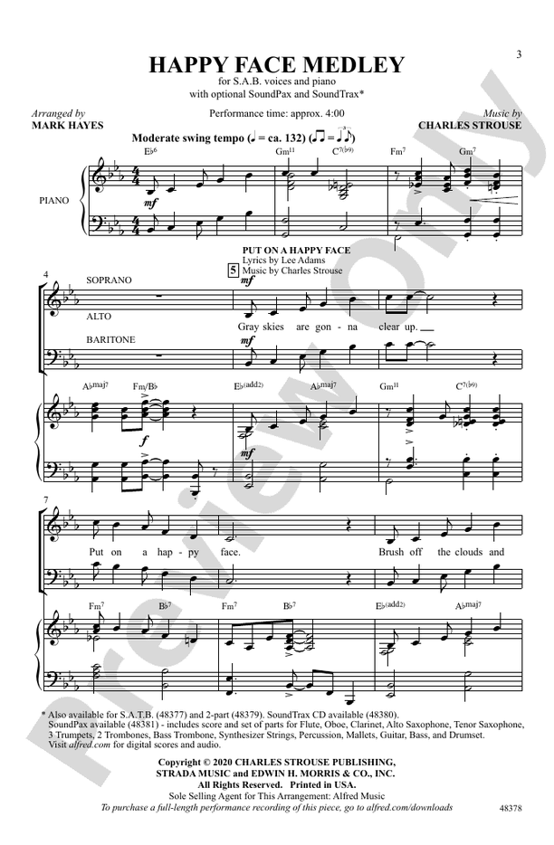 Happy Face Medley – SAB Choral Octavo (Digital Download)