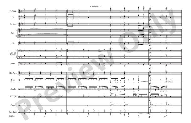 Rock That Body – Marching Band Conductor Score & Parts (Digital Download)