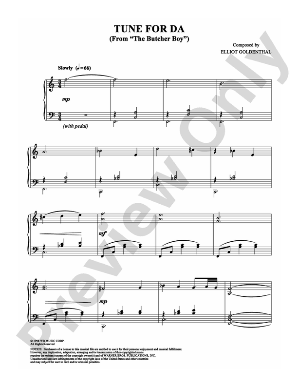 Tune For Da - Piano (Digital Download)