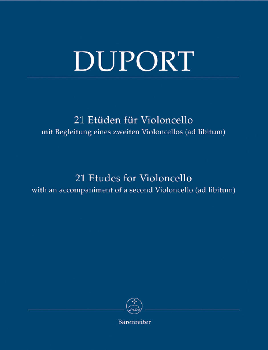 Duport 21 Etudes for Cello with 2nd Cello Accomp