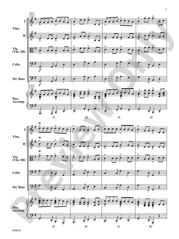 Dance of the Bowless Basses - String Orchestra Conductor Score & Parts (Digital Download)