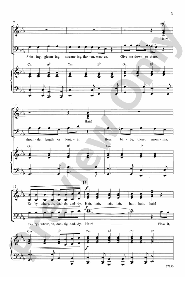 Hair (from Hair) – SATB Choral Octavo (Digital Download)