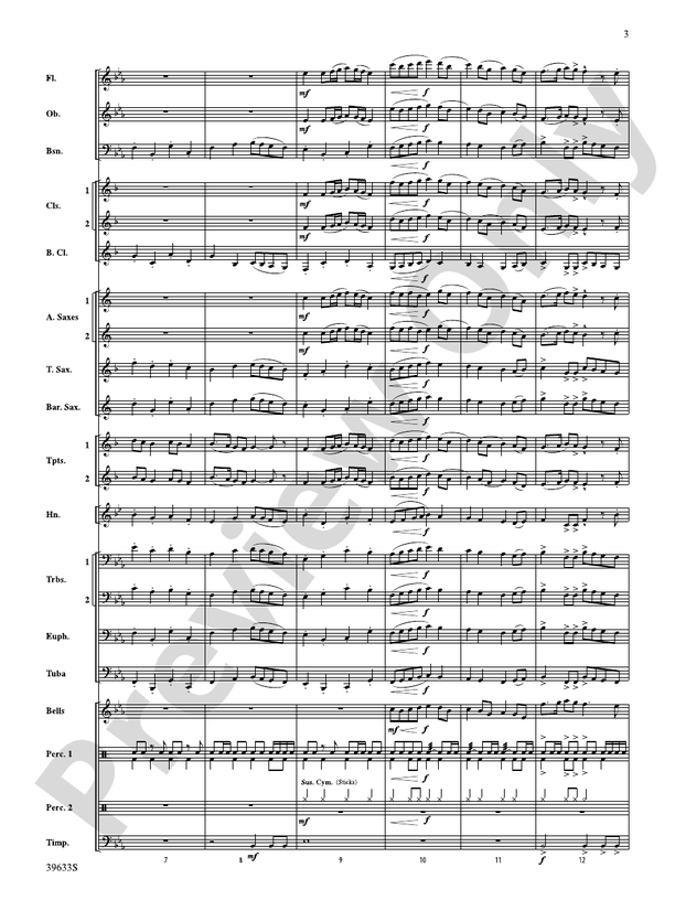 Rivanna River March - Concert Band Conductor Score & Parts (Digital Download)