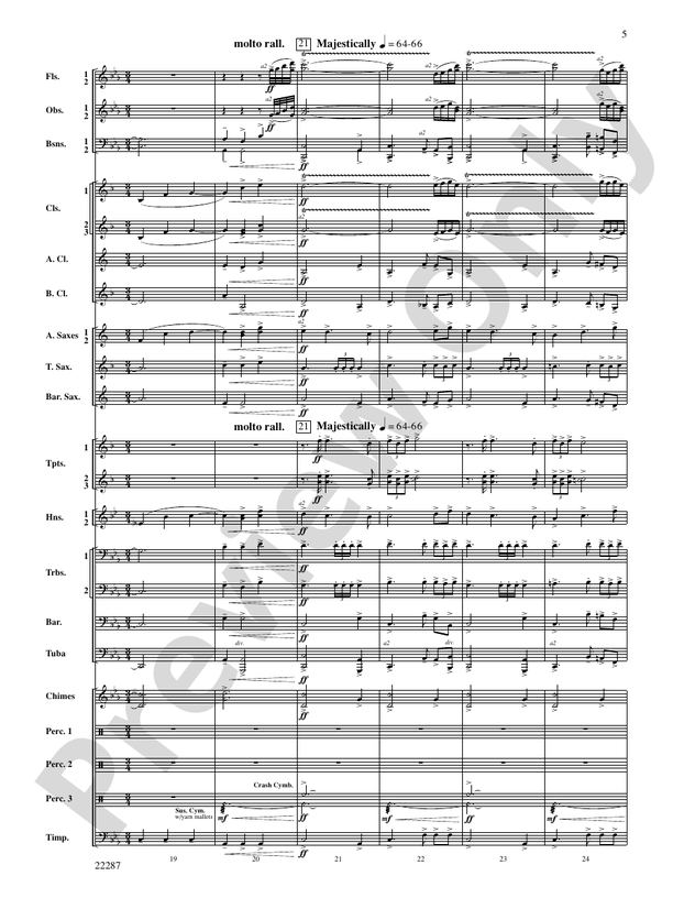 Primordial Overture - Concert Band Conductor Score & Parts (Digital Download)