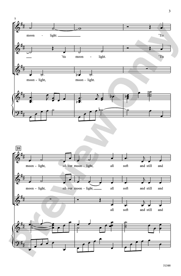Moonlight - SSA Choral Octavo (Digital Download)
